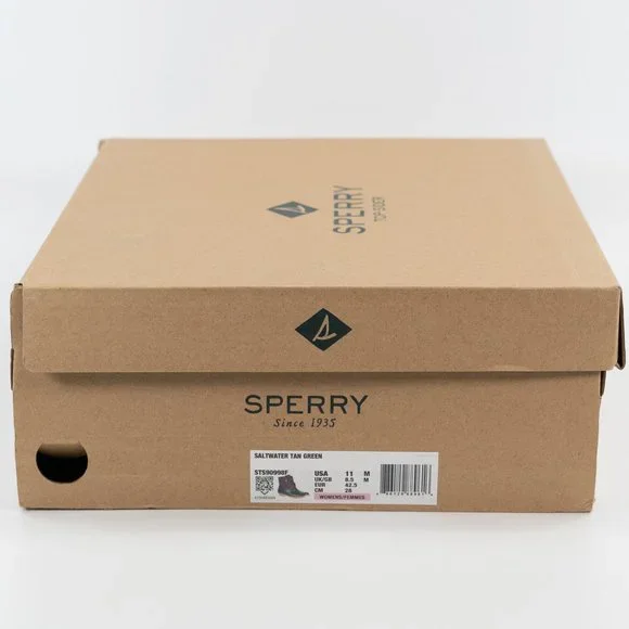 Sperry Women's Saltwater Duck Boot 'Tan Green' STS90998F Rain Boots size 6 - 11 - Picture 13 of 14